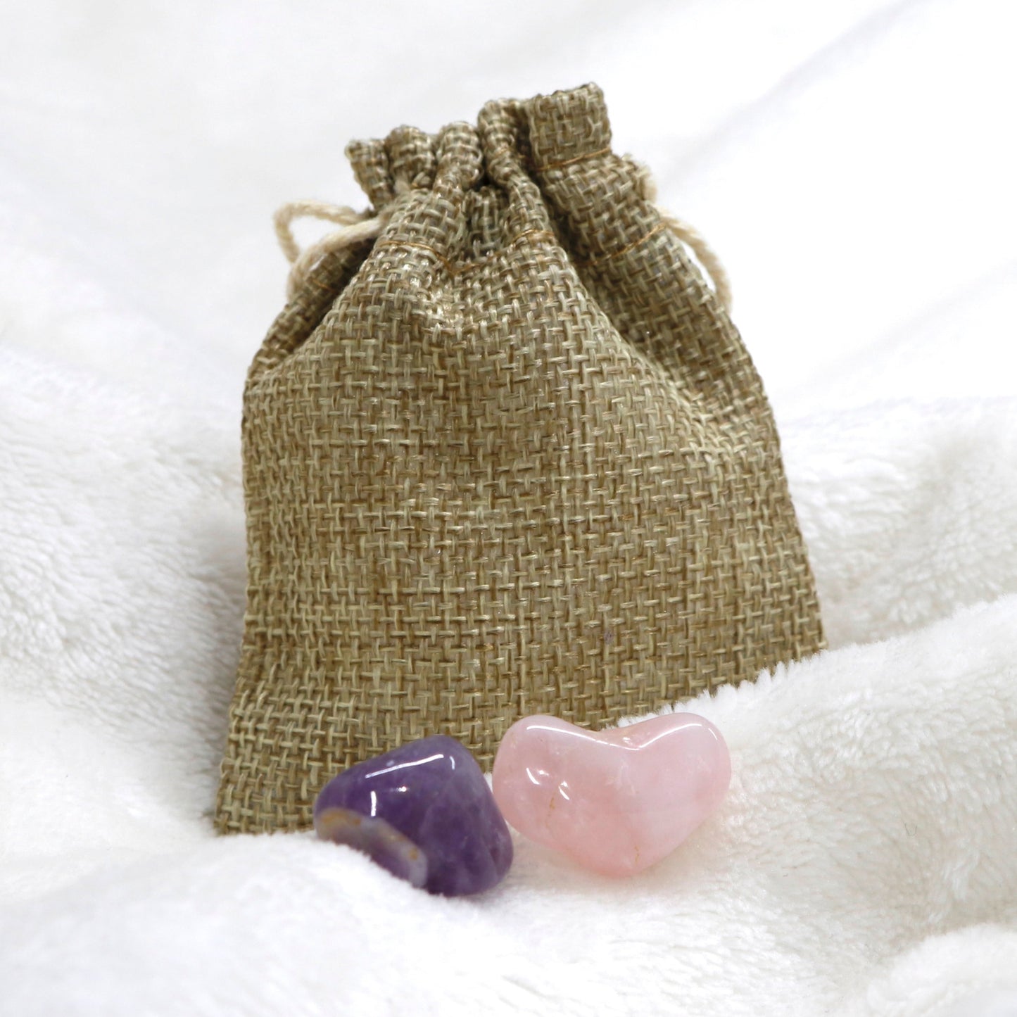 Seelenverbindung-Set (Rosenquarz & Amethyst)